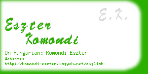 eszter komondi business card